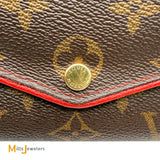 Louis Vuitton Sarah Retrio Monogram Burgundy Red Long Snap Wallet M61184