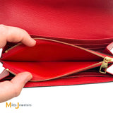 Louis Vuitton Sarah Retrio Monogram Burgundy Red Long Snap Wallet M61184