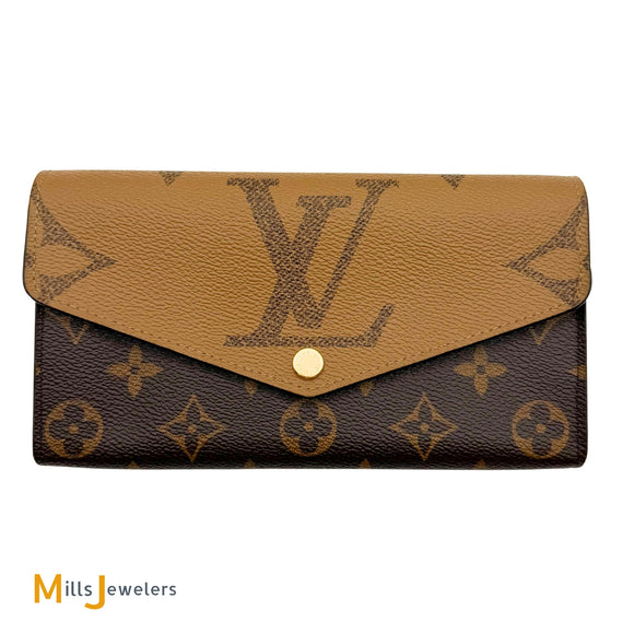 Louis Vuitton Sarah Monogram and Reverse Giant Monogram Brown Wallet M80726