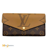 Louis Vuitton Sarah Monogram and Reverse Giant Monogram Brown Wallet M80726