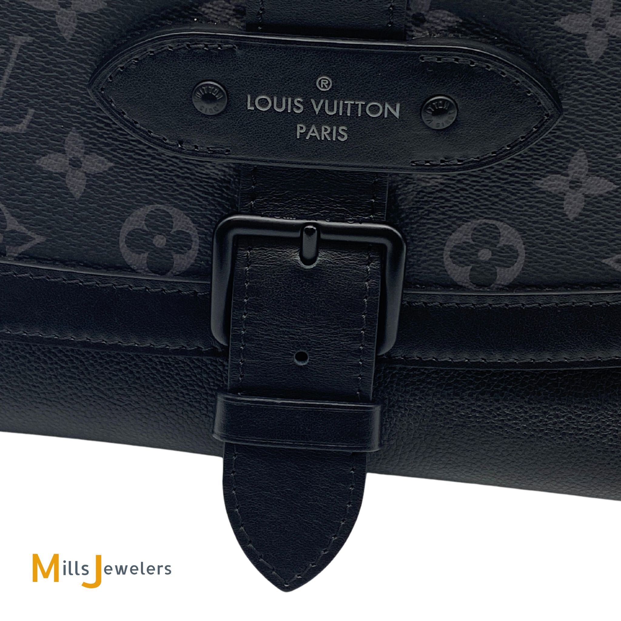 Louis Vuitton Saumur Messenger Monogram Eclipse Handbag – Mills Jewelers &  Loan