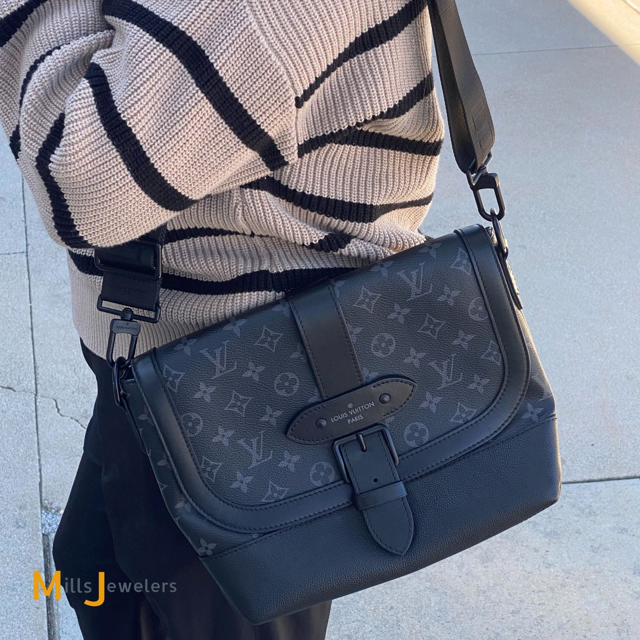 Louis Vuitton Saumur Messenger Eclipse Monogram Eclipse