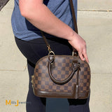 Louis Vuitton Alma BB Damier Ebene Canvas Shoulder Bag 2017