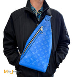 Louis Vuitton Taigarama Blue Duo Sling Bag M30175