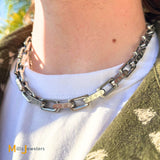 Louis Vuitton Monogram Links Chain Stainless Steel 20" Necklace 2022 M00307