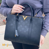 Louis Vuitton Very Tote MM Noir Leather Shoulder Handbag M42886