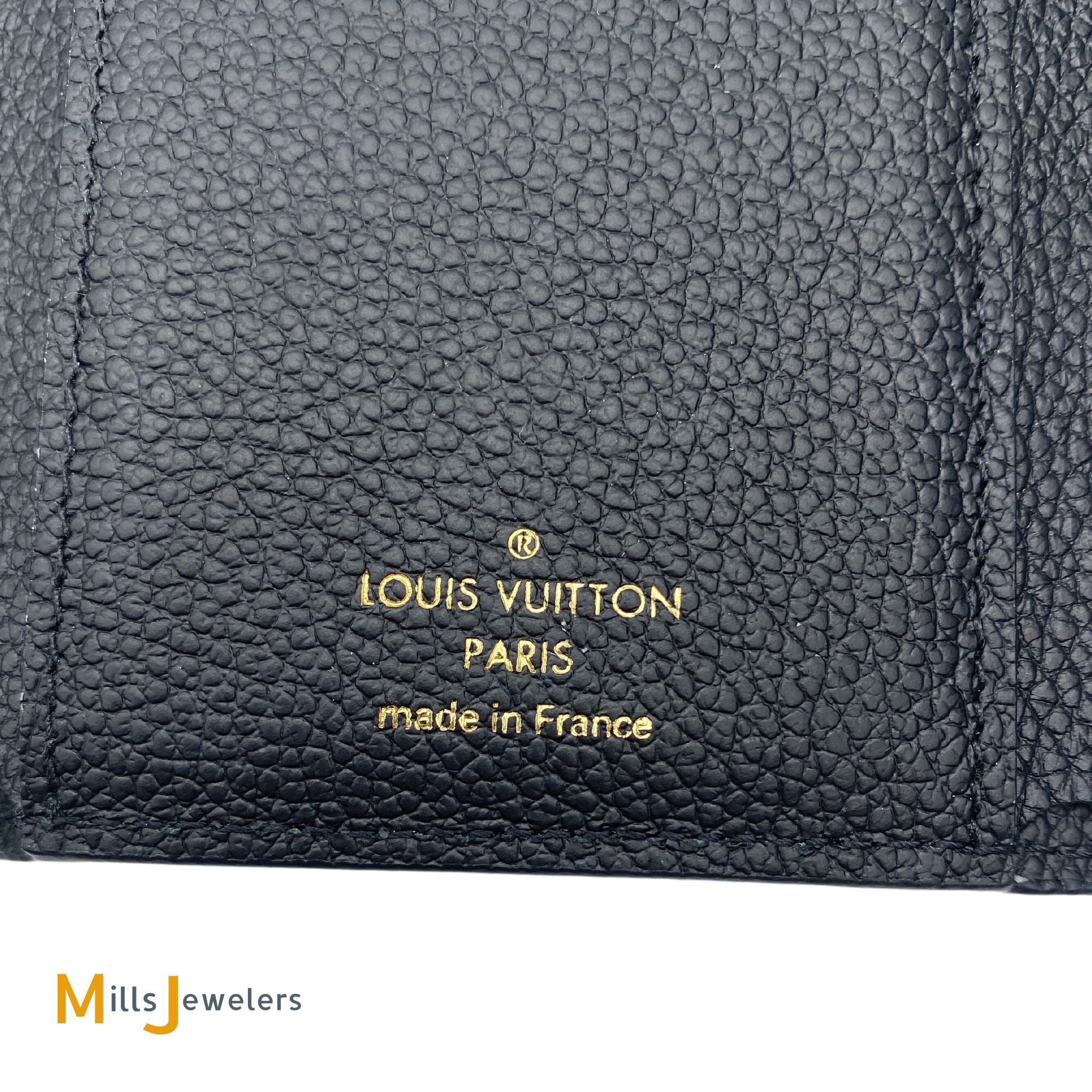 Louis Vuitton Victorine Wallet Black Beige Monogram Empreinte Leather