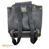 Louis Vuitton Vintage Montsouris GM Monogram Denim Navy Blue Backpack 2003
