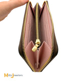 Louis Vuitton Zippy Monogram Canvas Rose Ballerine Wallet M41894