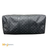 Louis Vuitton Monogram Eclipse Keepall Bandouliere 55 Coated Canvas Duffle Bag M40605