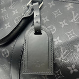 Louis Vuitton Monogram Eclipse Keepall Bandouliere 55 Coated Canvas Duffle Bag M40605