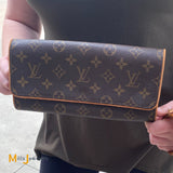 Louis Vuitton Monogram Pochette Twin Convertible Clutch Shoulder Bag 2001