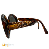Louis Vuitton Womens Studded Tortoise Shell La Piscine Sunglasses