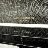 Yves Saint Laurent Cassandre Matelasse Large Flap Wallet in Grain De Poudre Leather