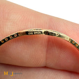 Signed 14K Yellow Gold 0.21ctw Diamond Pave Circle Pendant