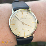 Vintage Lecoultre 32mm 14K Yellow Gold Watch