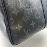 Louis Vuitton Monogram Eclipse Keepall Bandouliere 55 Coated Canvas Duffle Bag M40605