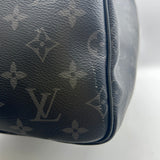 Louis Vuitton Monogram Eclipse Keepall Bandouliere 55 Coated Canvas Duffle Bag M40605