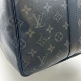 Louis Vuitton Monogram Eclipse Keepall Bandouliere 55 Coated Canvas Duffle Bag M40605