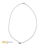 14K White Gold 1.21ct GIA-Certified Marquise Cut Diamond Solitaire Necklace