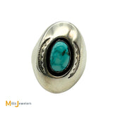 Sterling Silver 925 Turquoise Shadowbox Ring Size 11.5