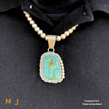 Signed Harold Bect Sterling Silver 925 Royston Turquoise Pendant
