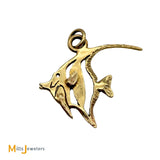Signed CES 14k Yellow Gold Moorish Idol Fish Pendant