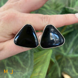 Herbert Tsosie Navajo Black Onyx Sterling Silver 925 Earrings