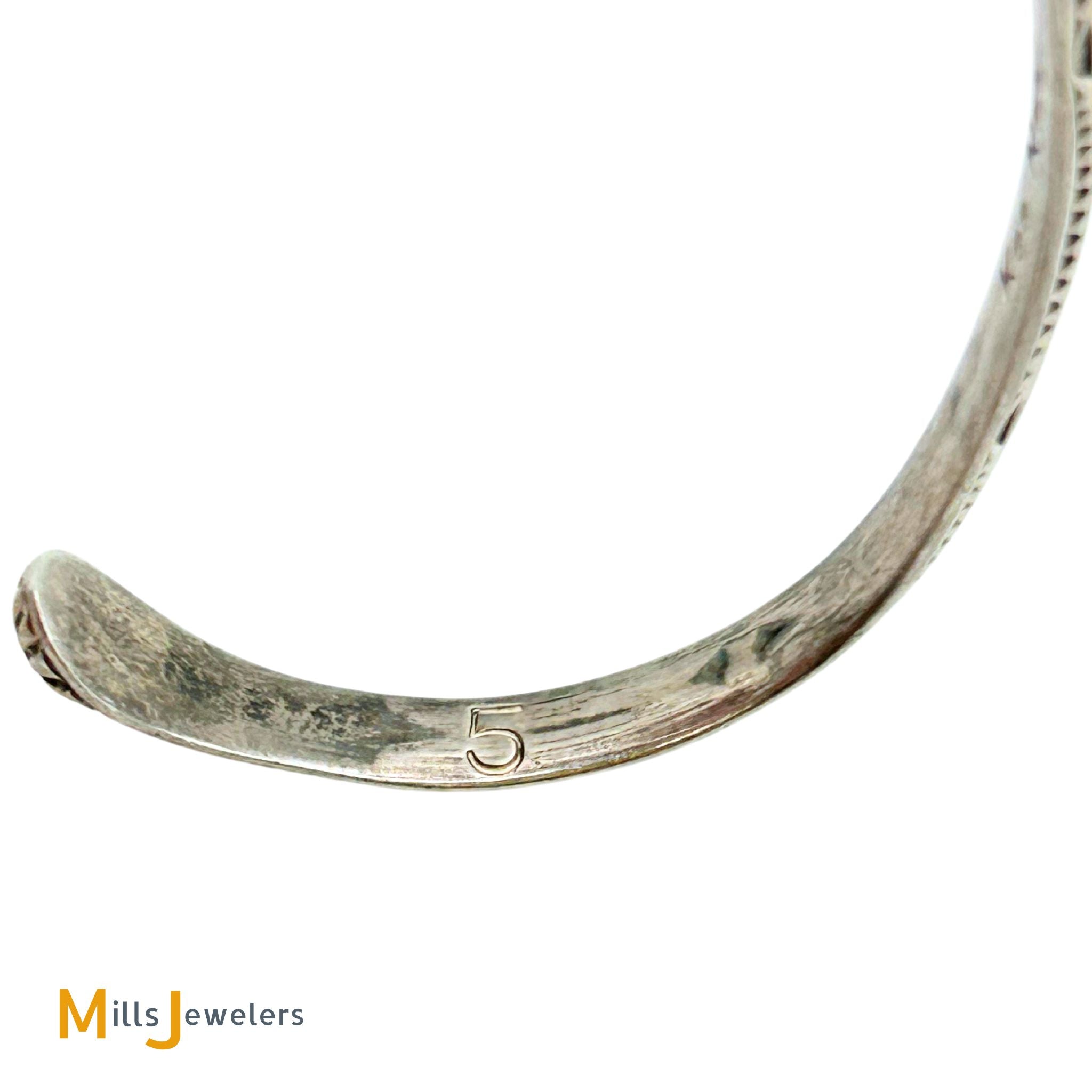 Kee Nataani Navajo Sterling Silver 925 Cuff Bracelet – Mills
