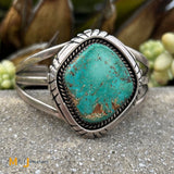James W Toadlena Navajo Royston Turquoise Sterling Silver 925 Cuff Bracelet