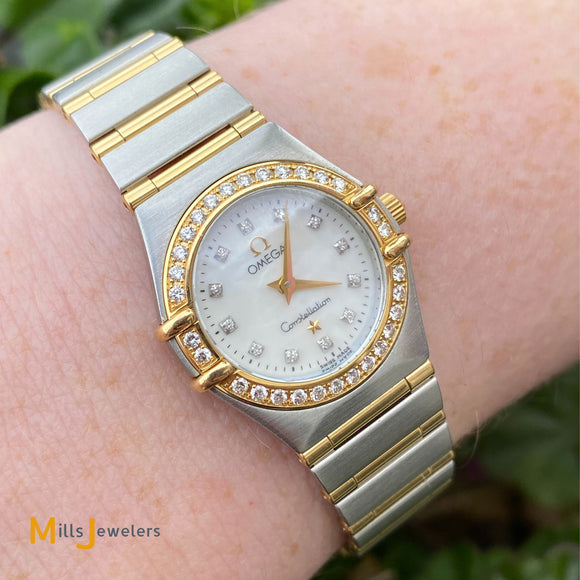 Omega Constellation 18K / SS Diamond Bezel Women’s Watch 1998