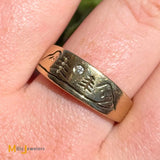 Gold Rush Gallery 14K Yellow Gold 0.02ct Diamond Band Ring Size 8.75