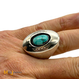 Sterling Silver 925 Turquoise Shadowbox Ring Size 11.5