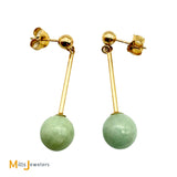 T. Sardelli & Sons 14k Yellow Gold Jade Post Dangle Earrings
