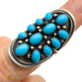 Paul Livingston Navajo Sterling Silver 925 Sleeping Beauty Turquoise Ring Size 7