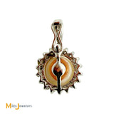 14K White Gold 2.79ct Pearl and 0.09ctw Diamond Dangle Enhancer Pendant