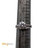 Platinum 1.89ct GIA Round Brilliant D Color VS1 Diamond Bridal Set Size 8.25