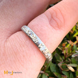 Platinum 0.42ctw Round Brilliant Natural Diamond Eternity Band Ring Size 5.5