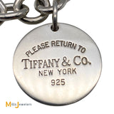 Tiffany & Co. Please Return To Sterling Silver 925 Link Round Tag Bracelet