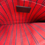 Louis Vuitton Damier Ebene Neverfull Pochette in Cerise Red 2016