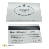 PRADA Saffiano Leather Galleria Lux Double Zip Crossbody Bag in Cammeo Pink