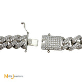 Sterling Silver 925 Cubic Zirconia Cuban Chain 22” Necklace