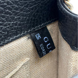 Gucci Black Calfskin Leather Dollar Small Interlocking G Crossbody Bag