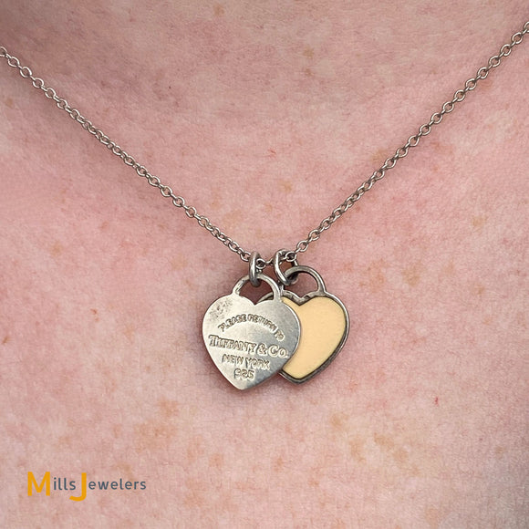 Mini heart tiffany necklace on sale