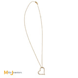 Roberto Coin 18K Rose Gold Slanted Heart 0.20ctw Diamond Necklace