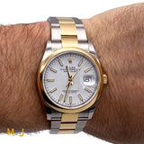 Rolex Datejust 36 White Dial 18K/SS Oyster Bracelet Watch 126203 2021