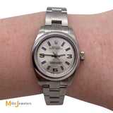 Rolex Oyster Perpetual 26 Silver Dial Domed Bezel Ladies Watch Style 176200 2011