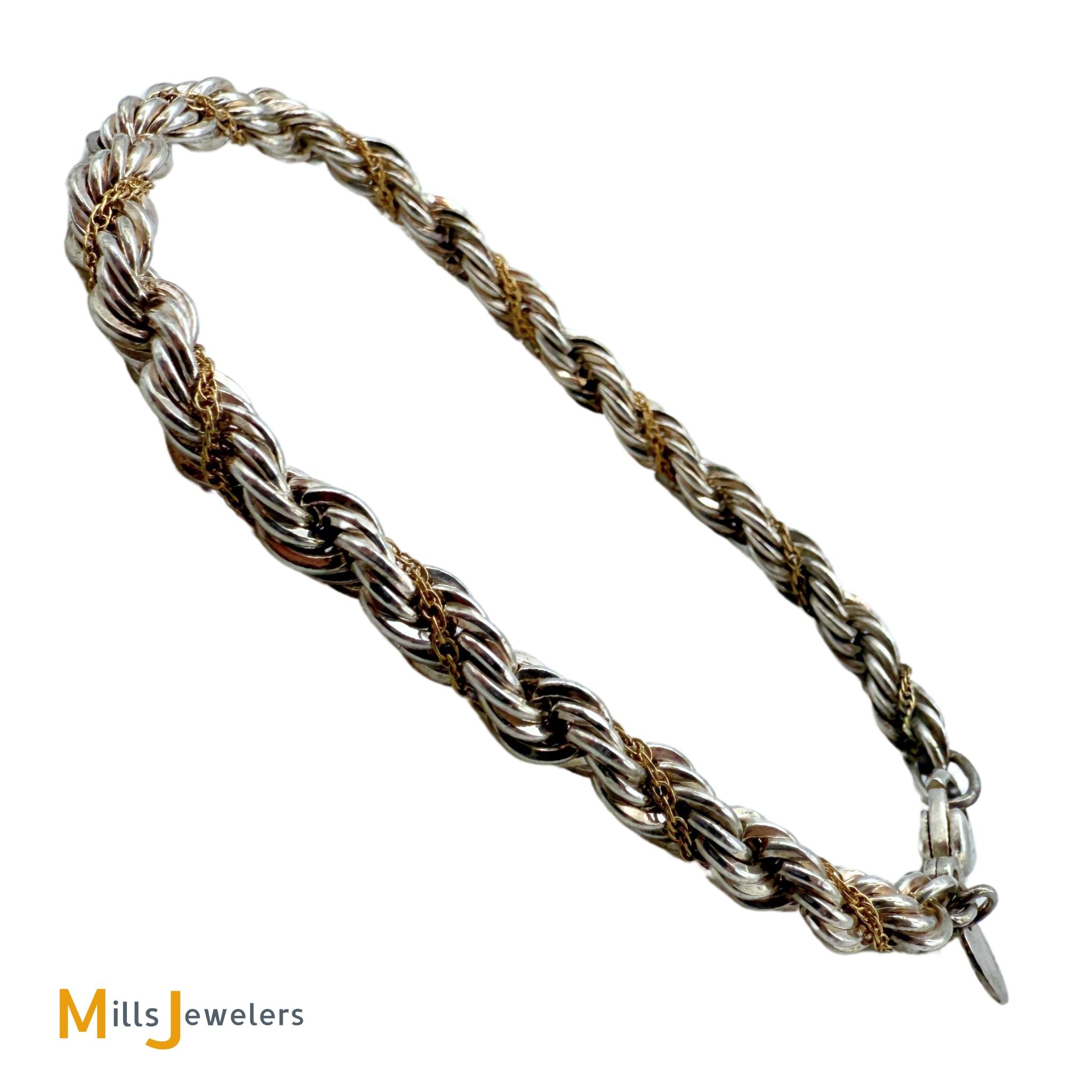 アクセサリー Tiffany 18K combi twist rope bracelet Tiffany & Co. Twisted Rope Bracelet in 18K Yellow Gold/Sterling