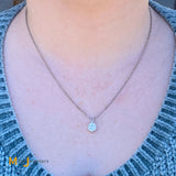 14K White Gold 1.63ct GIA-Certified Round Brilliant Diamond Pendant Necklace
