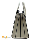 YSL Sac De Jour Cream and Black Leather Crossbody Tote 2016